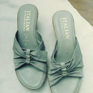 Italian Shoemaker Wedge Shoes 6 Beige